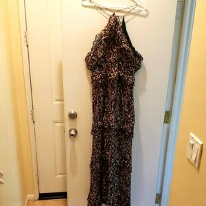 AFRM Leopard Print Halter Dress